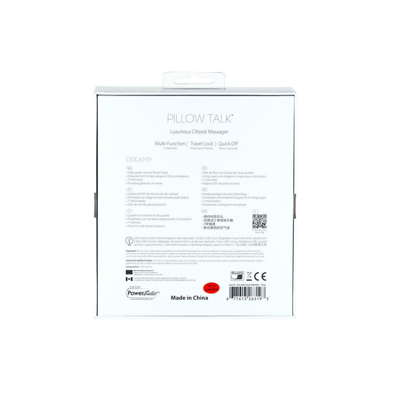 Роскошный вакуумный клиторальный стимулятор Pillow Talk Dreamy Бирюзовый с кристаллом Swarovski Роскошный вакуумный клиторальный стимулятор Pillow Talk Dreamy Бирюзовый с кристаллом Swarovski