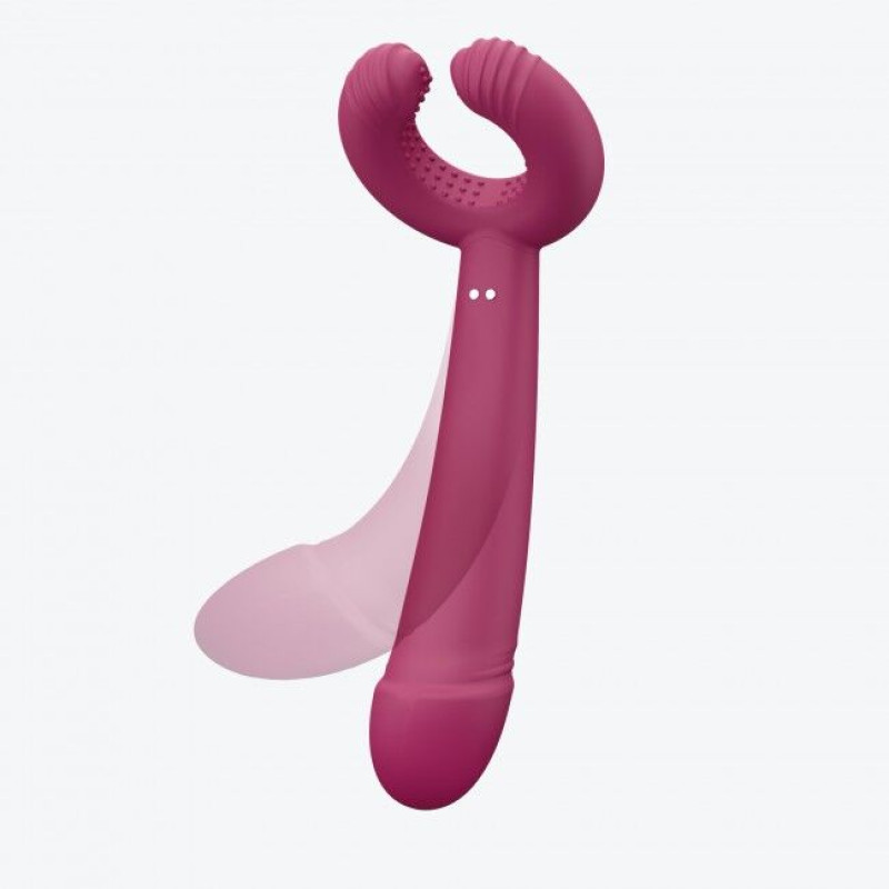 Вибратор для пар PLEASE ME - PLUM STAR с тремя моторами, гибкий Вибратор для пар PLEASE ME - PLUM STAR с тремя моторами, гибкий