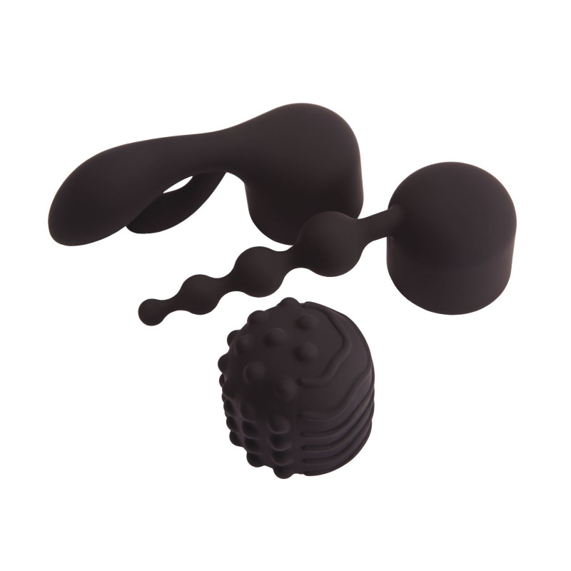 Вибромассажер с тремя насадками Pornhub Supercharge Wand Set мощный Вибромассажер с тремя насадками Pornhub Supercharge Wand Set мощный