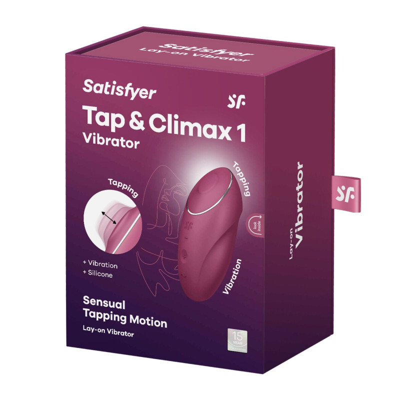 Вибростимулятор-пульсатор Satisfyer Tap & Climax 1 Red, эффект постукивания пальцем, 2 мотора Вибростимулятор-пульсатор Satisfyer Tap & Climax 1 Red, эффект постукивания пальцем, 2 мотора