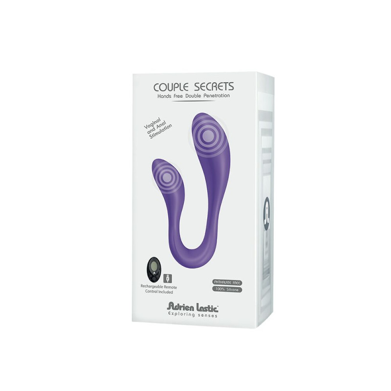 Вибратор для пар Adrien Lastic Couple Secrets II с пультом LRS, два мотора, универсальный Вибратор для пар Adrien Lastic Couple Secrets II с пультом LRS, два мотора, универсальный
