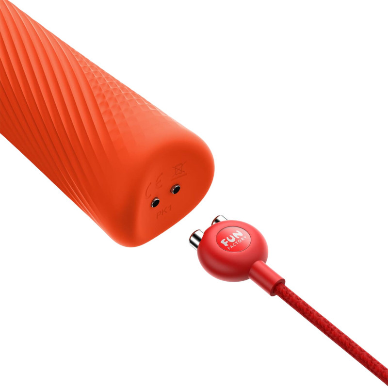 Вібромасажер Fun Factory VIM Vibrating Wand sunrise orange, суперпотужний та легкий, до 6 годин роботи Вібромасажер Fun Factory VIM Vibrating Wand sunrise orange, суперпотужний та легкий, до 6 годин роботи