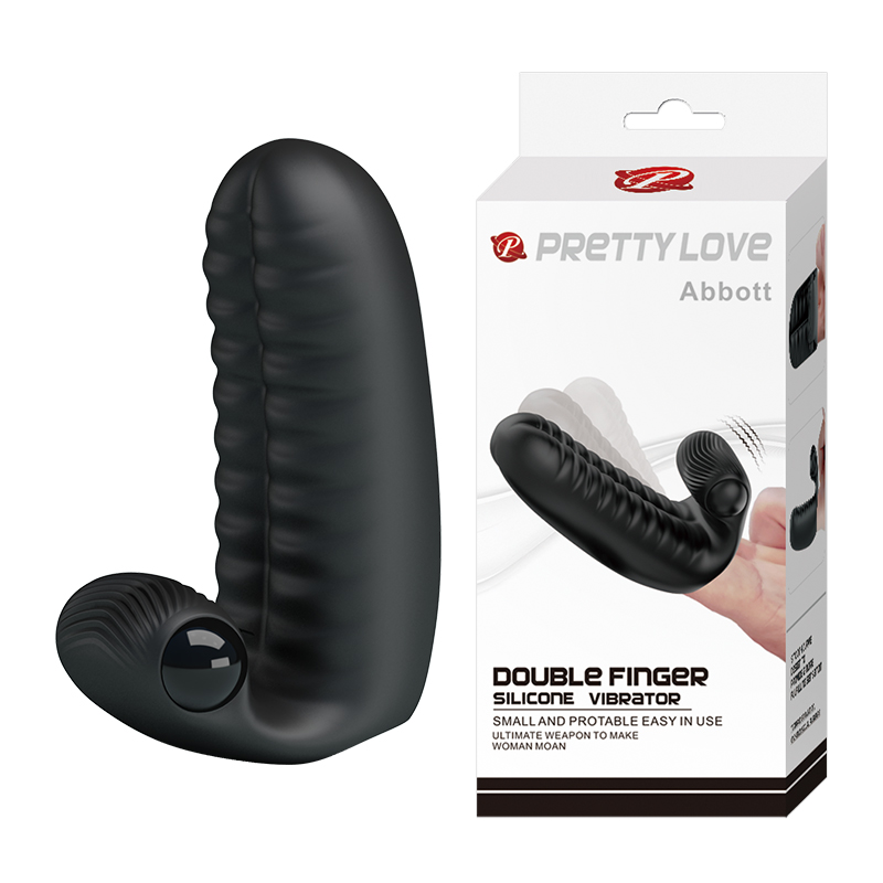 Насадка на палец Pretty Love Abbott Finger Vibrator Black Насадка на палец Pretty Love Abbott Finger Vibrator Black