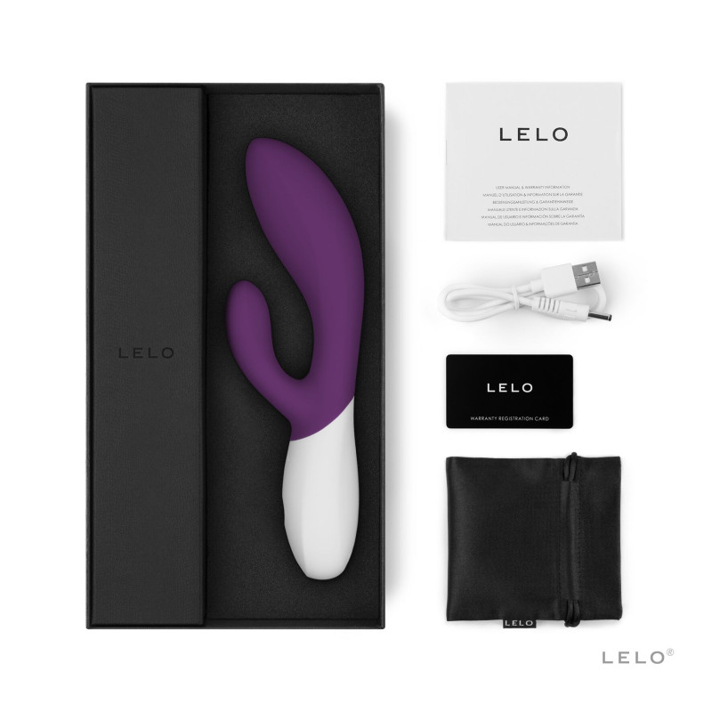 Вибратор-кролик LELO Ina Wave 2 Plum, манящее движение ствола + вибрации Вибратор-кролик LELO Ina Wave 2 Plum, манящее движение ствола + вибрации