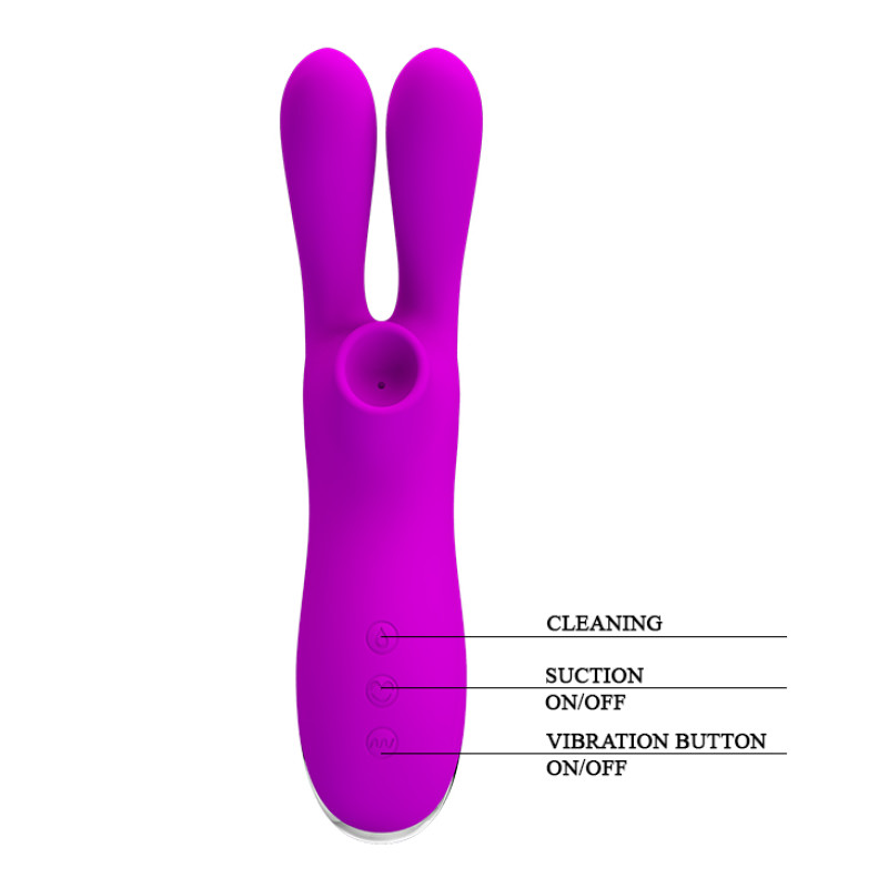 Вібратор Pretty Love Ralap Vibrator + Suction Фіолетовий Вібратор Pretty Love Ralap Vibrator + Suction Фіолетовий