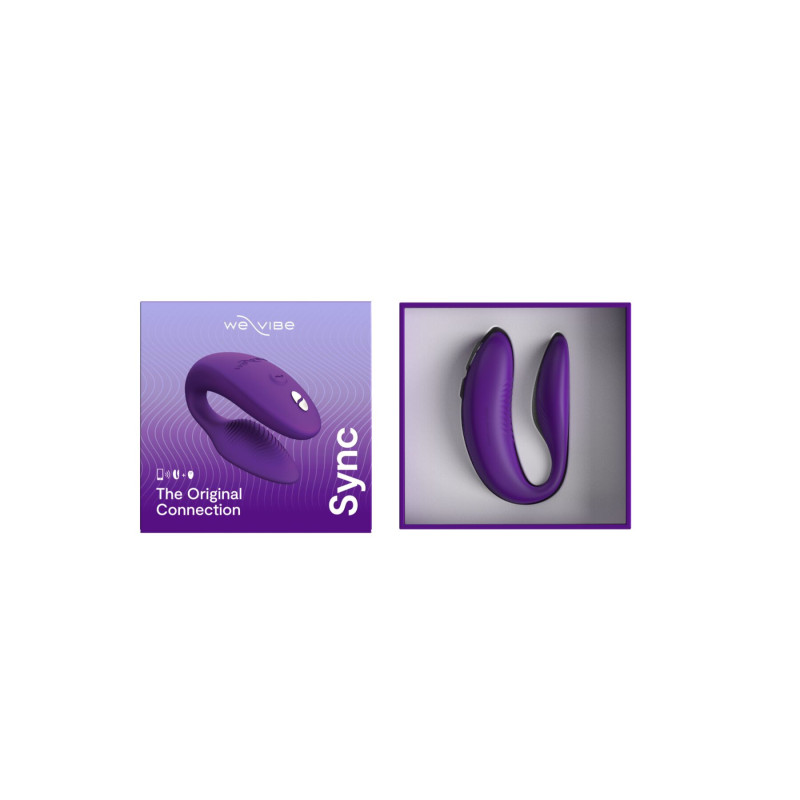 Смарт-вибратор для пар We-Vibe Sync 2 Purple, 10 виброрежимов, пульт ДУ Смарт-вибратор для пар We-Vibe Sync 2 Purple, 10 виброрежимов, пульт ДУ