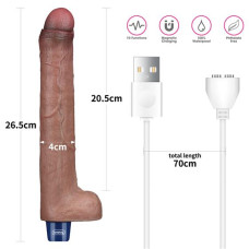 Вибратор LoveToy Real Softee Rechargeable Silicone Vibrating Dildo 10.5
