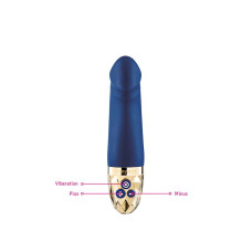 Вібратор Mystim Real Deal Neil Blue, потужний мотор, 8 режимів