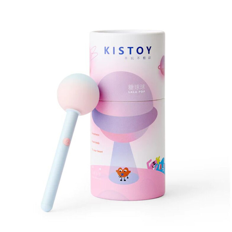 Вибратор-конфета на палочке KISTOY Lala Pop, 2 мотора, маска на глаза в комплекте Вибратор-конфета на палочке KISTOY Lala Pop, 2 мотора, маска на глаза в комплекте