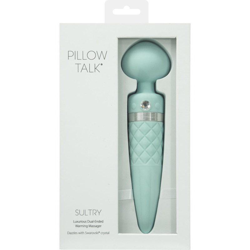 Вибромассажер 2-в-1 PILLOW TALK Sultry Бирюзовый Вибромассажер 2-в-1 PILLOW TALK Sultry Бирюзовый