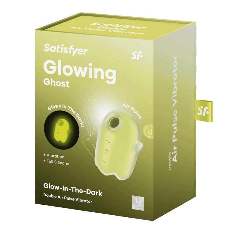 Вакуумный клиторальный стимулятор с вибрацией Satisfyer Glowing Ghost Yellow, светящийся в темноте Вакуумный клиторальный стимулятор с вибрацией Satisfyer Glowing Ghost Yellow, светящийся в темноте