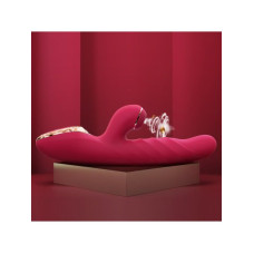 Вибратор-кролик с вакуумной стимуляцией и вращающимся стволом Kistoy A-King Max Красный