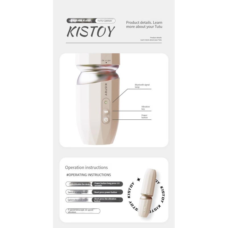 Мини секс-машина KISTOY Tutu на присоске, пульсация, вибрация, подогрев Мини секс-машина KISTOY Tutu на присоске, пульсация, вибрация, подогрев