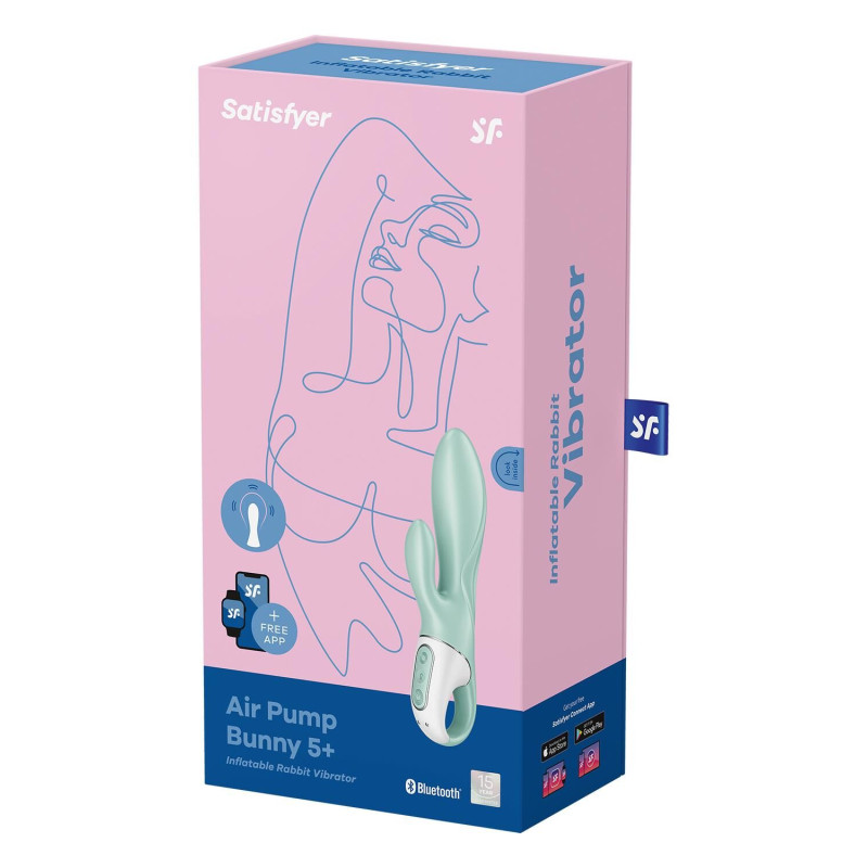 Смарт вібратор-кролик Satisfyer Air Pump Bunny 5+, надувається Смарт вібратор-кролик Satisfyer Air Pump Bunny 5+, надувається