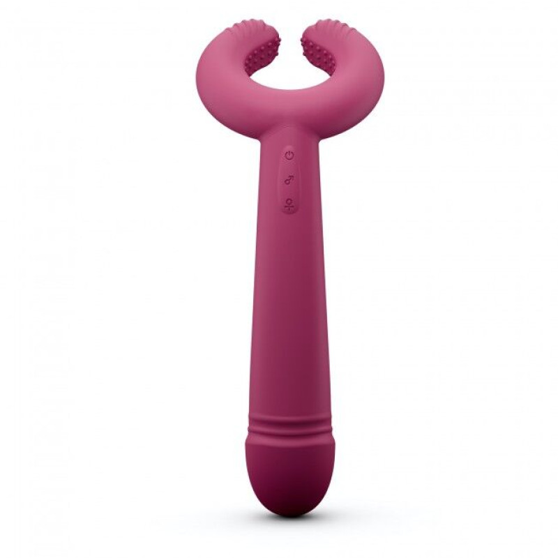 Вибратор для пар PLEASE ME - PLUM STAR с тремя моторами, гибкий Вибратор для пар PLEASE ME - PLUM STAR с тремя моторами, гибкий