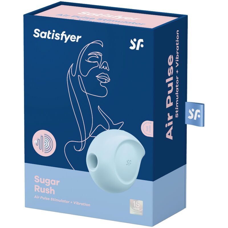Вакуумный клиторальный стимулятор с вибрацией Satisfyer Sugar Rush Blue Вакуумный клиторальный стимулятор с вибрацией Satisfyer Sugar Rush Blue