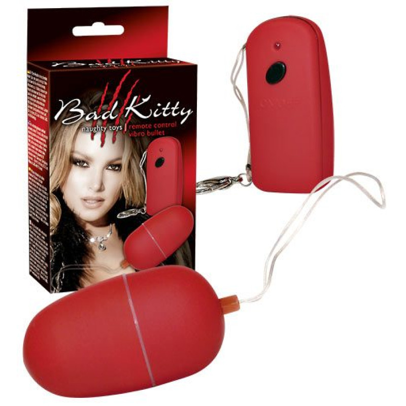 Віброяйце Bad Kitty RC Vibro Bullet Червоне Віброяйце Bad Kitty RC Vibro Bullet Червоне
