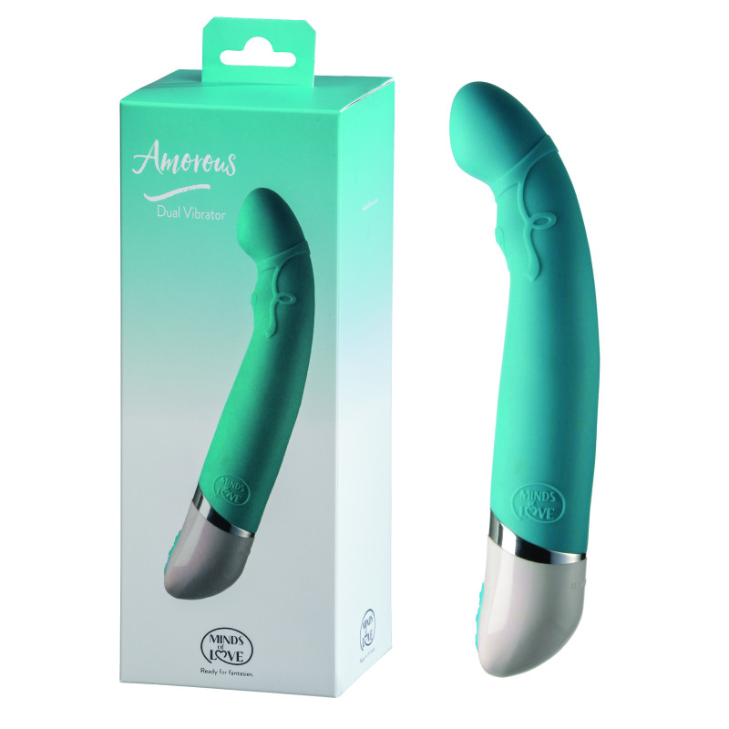 Вібратор StRubber MINDS OF LOVE Amorous Dual Vibrator Бірюзовий Вібратор StRubber MINDS OF LOVE Amorous Dual Vibrator Бірюзовий