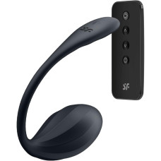 Віброяйце Satisfyer Ribbed Petal Connect App Black