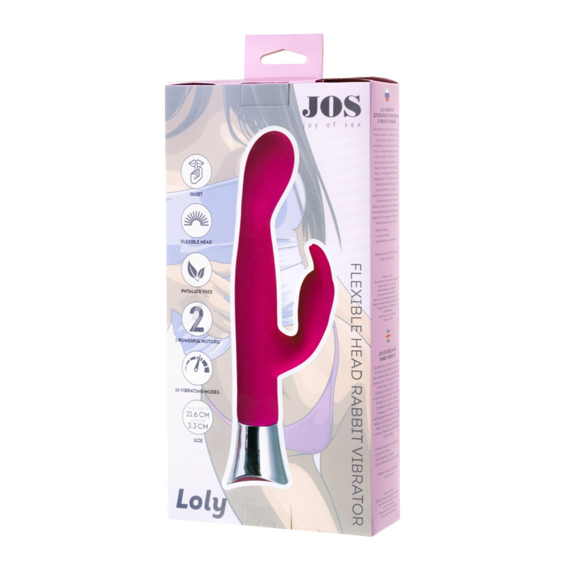 Вібратор із кліторальним стимулятором Toyfa JOS Loly Рожевий Вібратор із кліторальним стимулятором Toyfa JOS Loly Рожевий