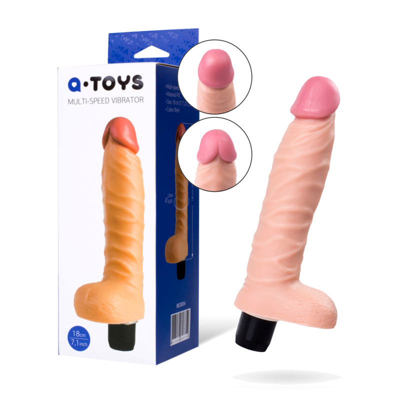 Реалистичный вибратор Toyfa A-TOYS 863004 Реалистичный вибратор Toyfa A-TOYS 863004