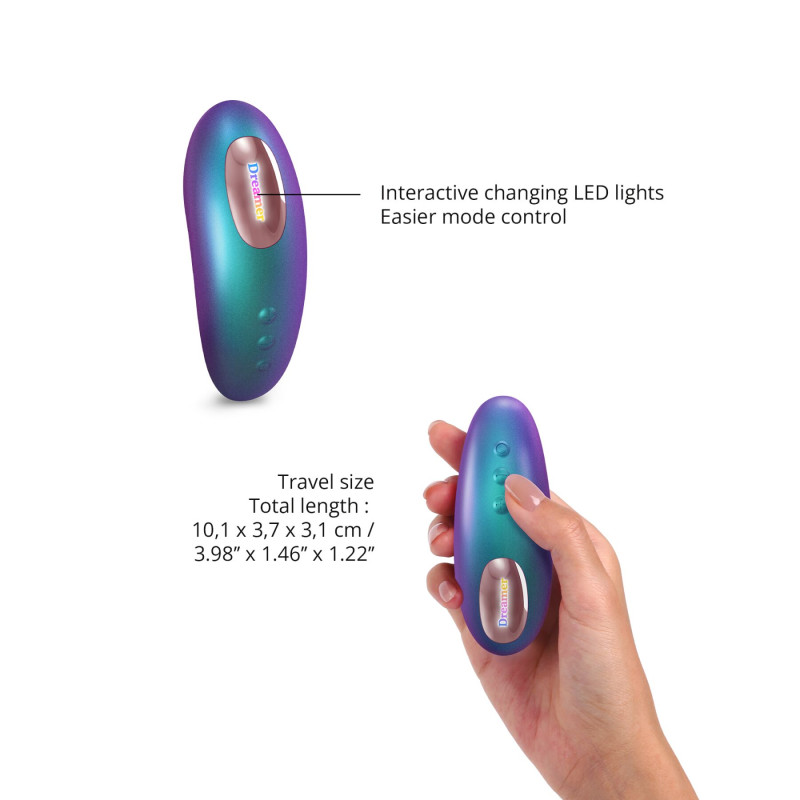 Вакуумный клиторальный стимулятор Love To Love DREAMER – IRIDESCENT TURQUOISE, ласки язычком, пульт Вакуумный клиторальный стимулятор Love To Love DREAMER – IRIDESCENT TURQUOISE, ласки язычком, пульт