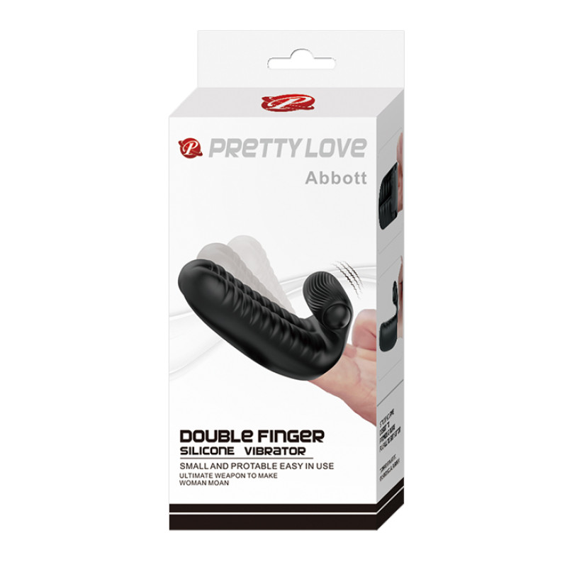 Насадка на палец Pretty Love Abbott Finger Vibrator Black Насадка на палец Pretty Love Abbott Finger Vibrator Black