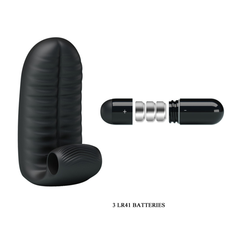Насадка на палец Pretty Love Abbott Finger Vibrator Black Насадка на палец Pretty Love Abbott Finger Vibrator Black