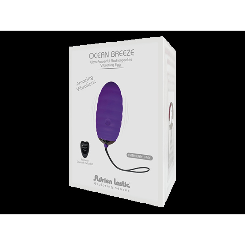 Віброяйце Adrien Lastic Ocean Breeze Фіолетове з пультом ДУ Віброяйце Adrien Lastic Ocean Breeze Фіолетове з пультом ДУ