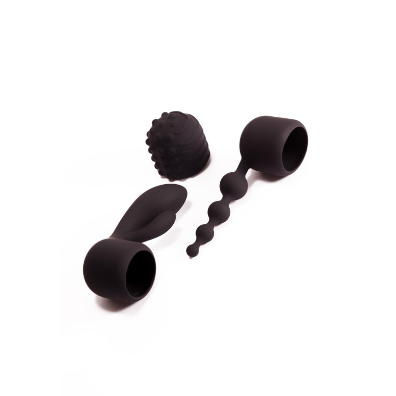 Вибромассажер с тремя насадками Pornhub Supercharge Wand Set мощный Вибромассажер с тремя насадками Pornhub Supercharge Wand Set мощный