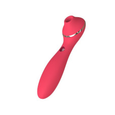 Вакуумный вибратор KisToy Polly Plus Красный