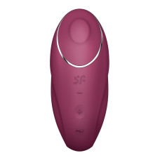 Вибростимулятор-пульсатор Satisfyer Tap & Climax 1 Red, эффект постукивания пальцем, 2 мотора