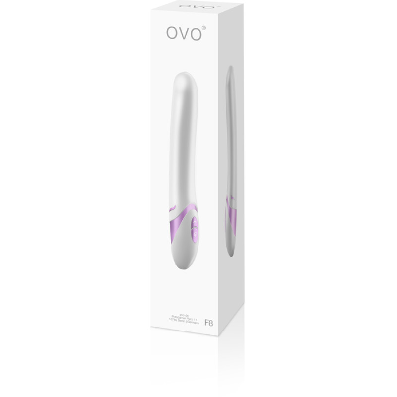 Вибратор OVO F8 Белый/Розовый