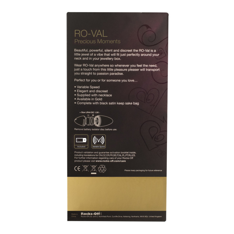 Вібратор Rocks Off RO-Val Золотий Вібратор Rocks Off RO-Val Золотий