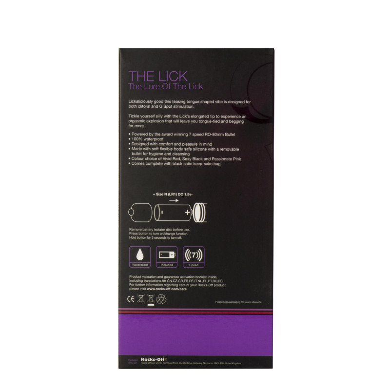 Вібратор Rocks Off The Lick 7 Рожевий Вібратор Rocks Off The Lick 7 Рожевий