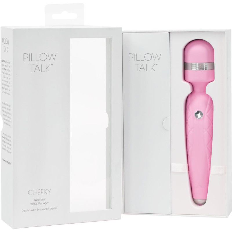 Роскошный вибромассажер PILLOW TALK Cheeky с кристаллом Сваровски Розовый