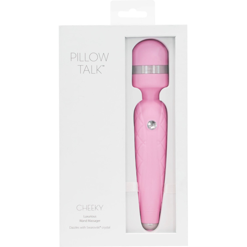 Роскошный вибромассажер PILLOW TALK Cheeky с кристаллом Сваровски Розовый