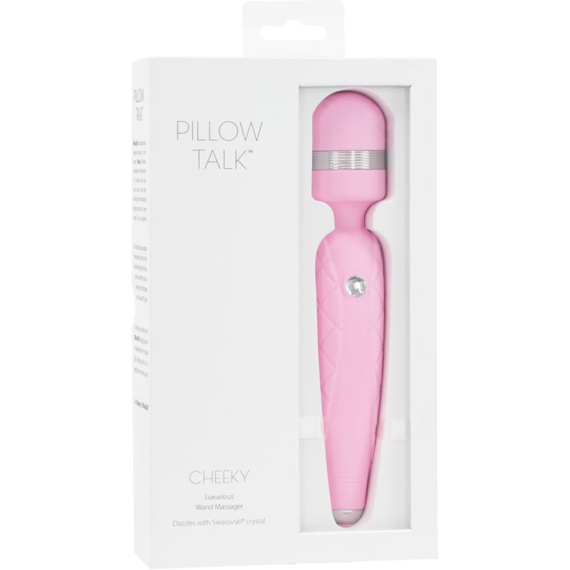 Роскошный вибромассажер PILLOW TALK Cheeky с кристаллом Сваровски Розовый
