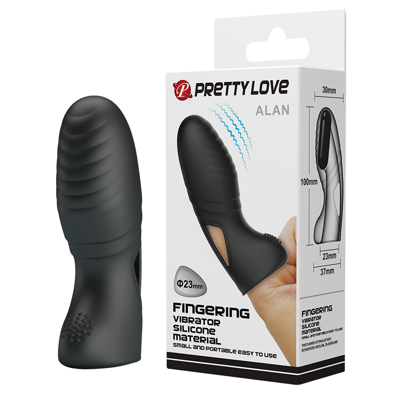 Насадка на палец Pretty Love Alan Finger Vibrator Black Насадка на палец Pretty Love Alan Finger Vibrator Black