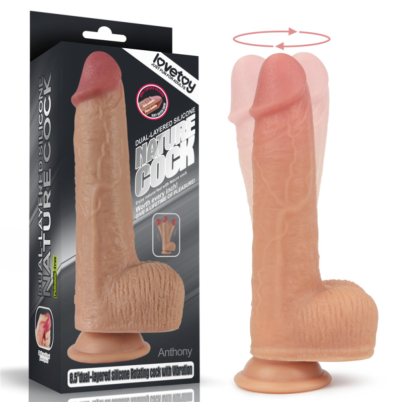 Вибратор LoveToy Dual-Layered Silicone Rotating Cock With Vibration Anthony 8.5 Flesh Вибратор LoveToy Dual-Layered Silicone Rotating Cock With Vibration Anthony 8.5 Flesh