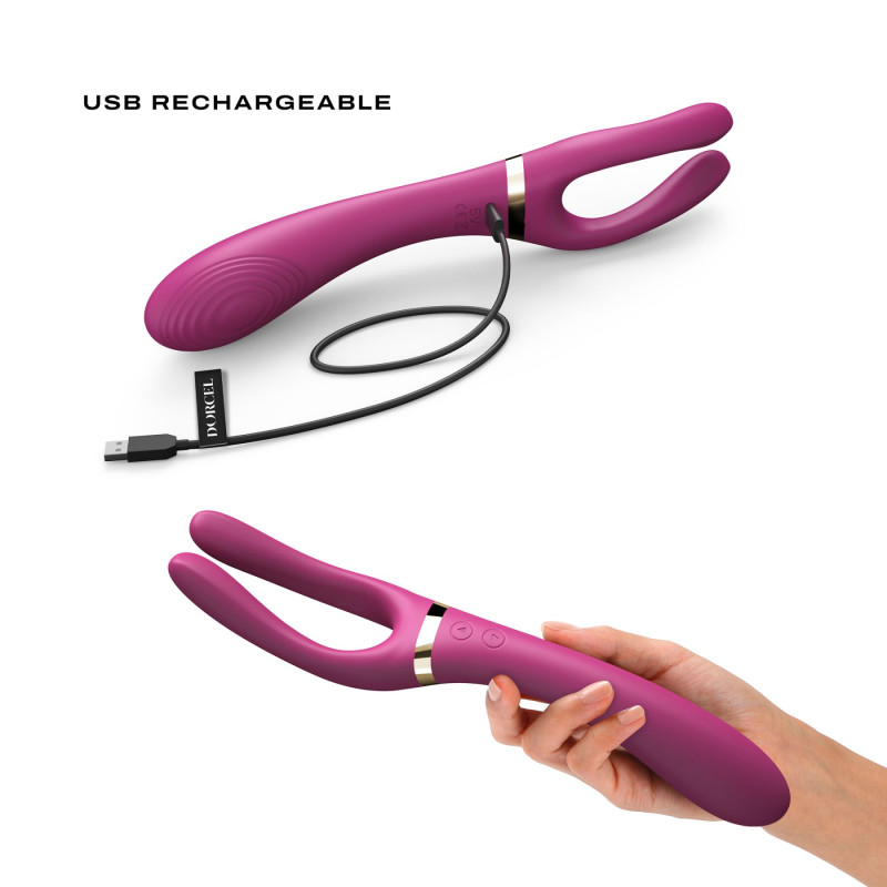 Вибратор-стимулятор Dorcel INFINITE JOY PLUM, многофункциональный, унисекс Вибратор-стимулятор Dorcel INFINITE JOY PLUM, многофункциональный, унисекс