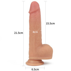 Вібратор LoveToy Dual-Layered Silicone Rotating Cock With Vibration Anthony 8.5 Flesh