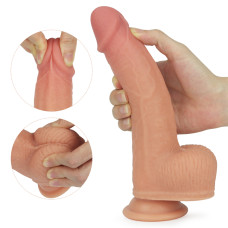 Вібратор LoveToy Dual-Layered Silicone Rotating Cock With Vibration Anthony 8.5 Flesh