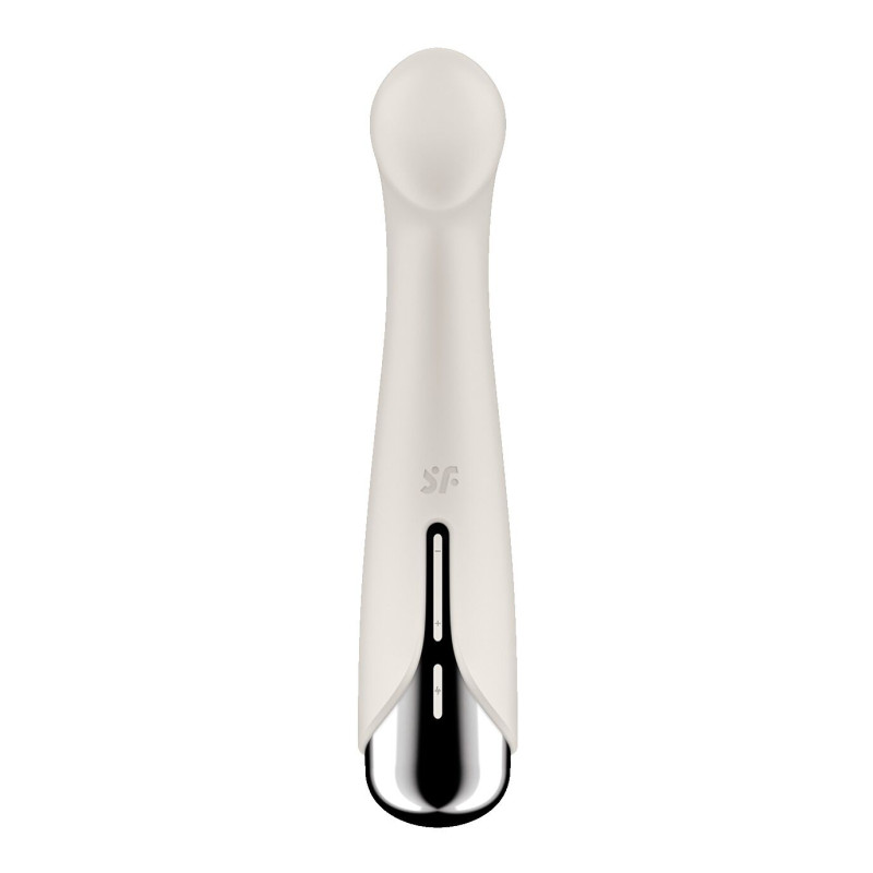 Вибратор с ротацией Satisfyer Spinning G-Spot 1 Beige, плоская площадка для стимуляции точки G