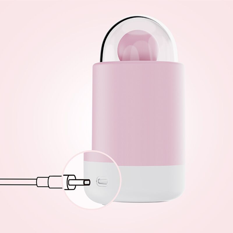 Вібратор-цукерка на паличці KISTOY Pink Pop, зарядний кейс-нічник, 10 режимів вібрації