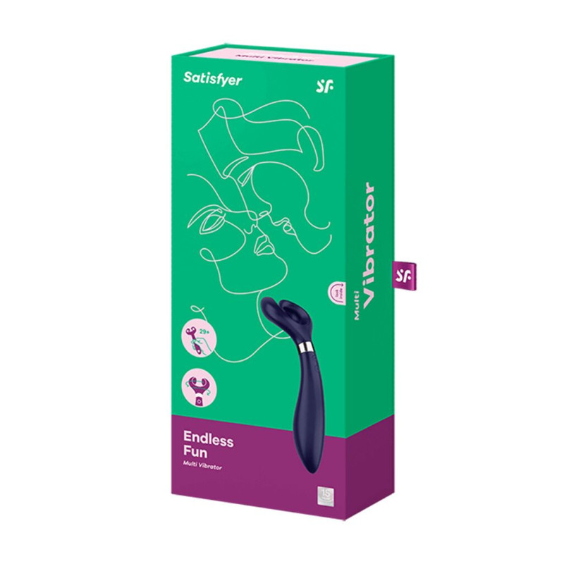 Вибратор для пар Satisfyer Endless Fun Blue, три мотора, многофункциональный Вибратор для пар Satisfyer Endless Fun Blue, три мотора, многофункциональный