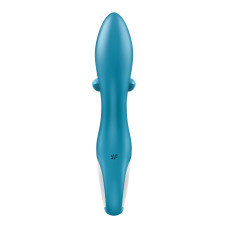 Вибратор-кролик с тройным отростком Satisfyer Embrace me Turquoise, 2 мотора, диаметр 3,6 см