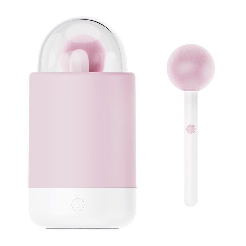 Вибратор-конфета на палочке KISTOY Pink Pop, зарядный кейс-ночник, 10 режимов вибрации