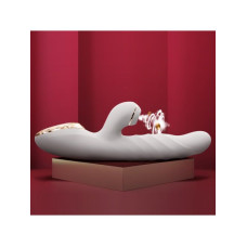 Вибратор-кролик с вакуумной стимуляцией и вращающимся стволом Kistoy A-King Max Белый