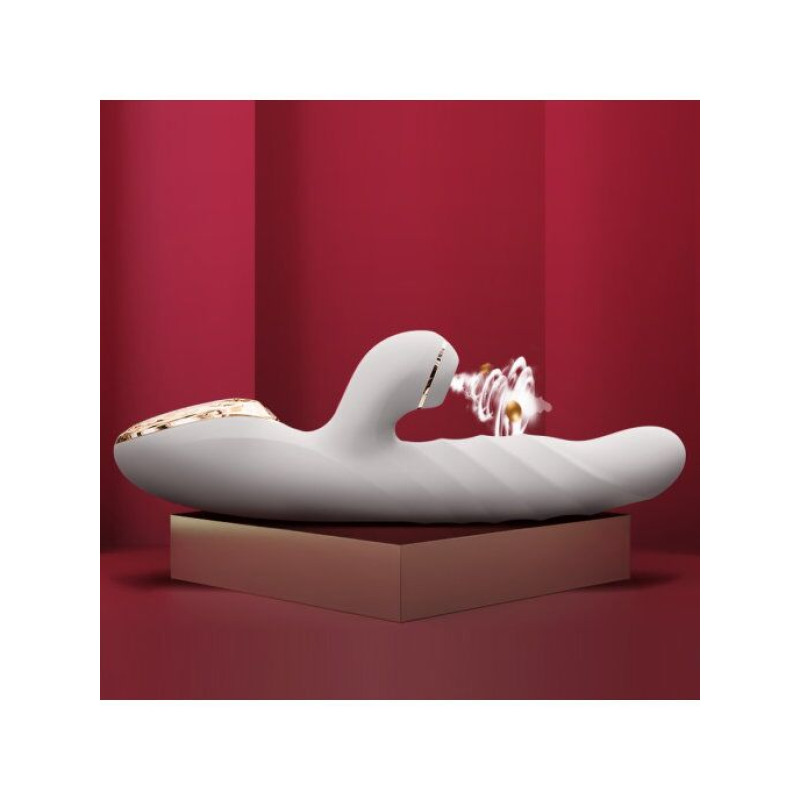 Вибратор-кролик с вакуумной стимуляцией и вращающимся стволом Kistoy A-King Max Белый Вибратор-кролик с вакуумной стимуляцией и вращающимся стволом Kistoy A-King Max Белый